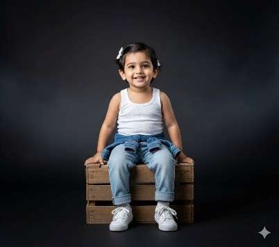 Joyful Toddler Studio Portrait