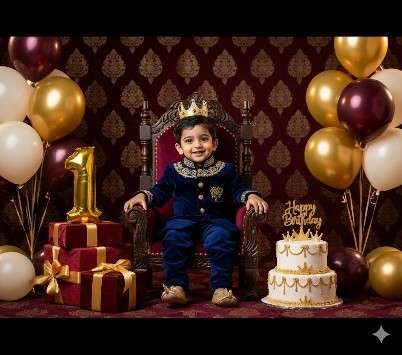 Regal First Birthday Portrait