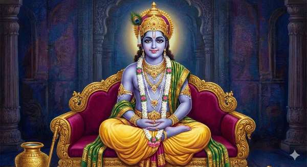 Regal Krishna's Divine Serenity
