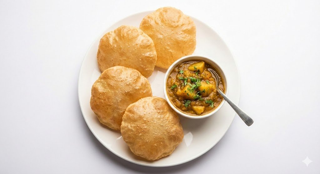 Golden Poori Sabzi Delight