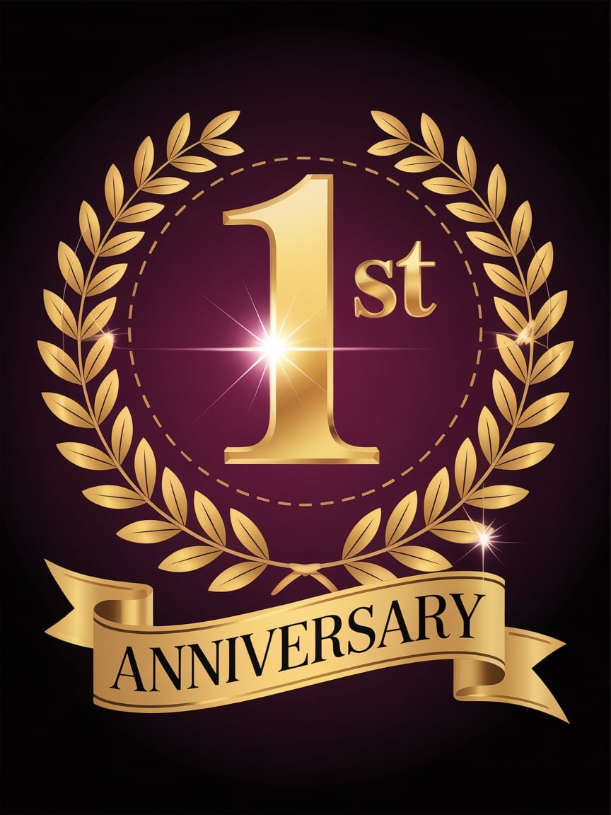 Golden 1st Anniversary Logo