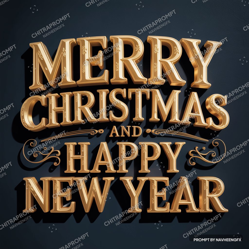 Opulent Golden Holiday Typography
