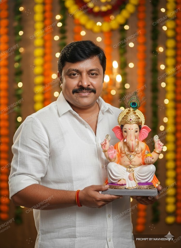 Ganesha Devotion: Golden Glow