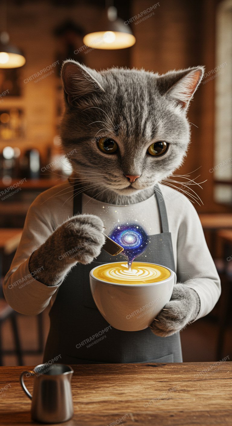 The Cosmic Feline Barista