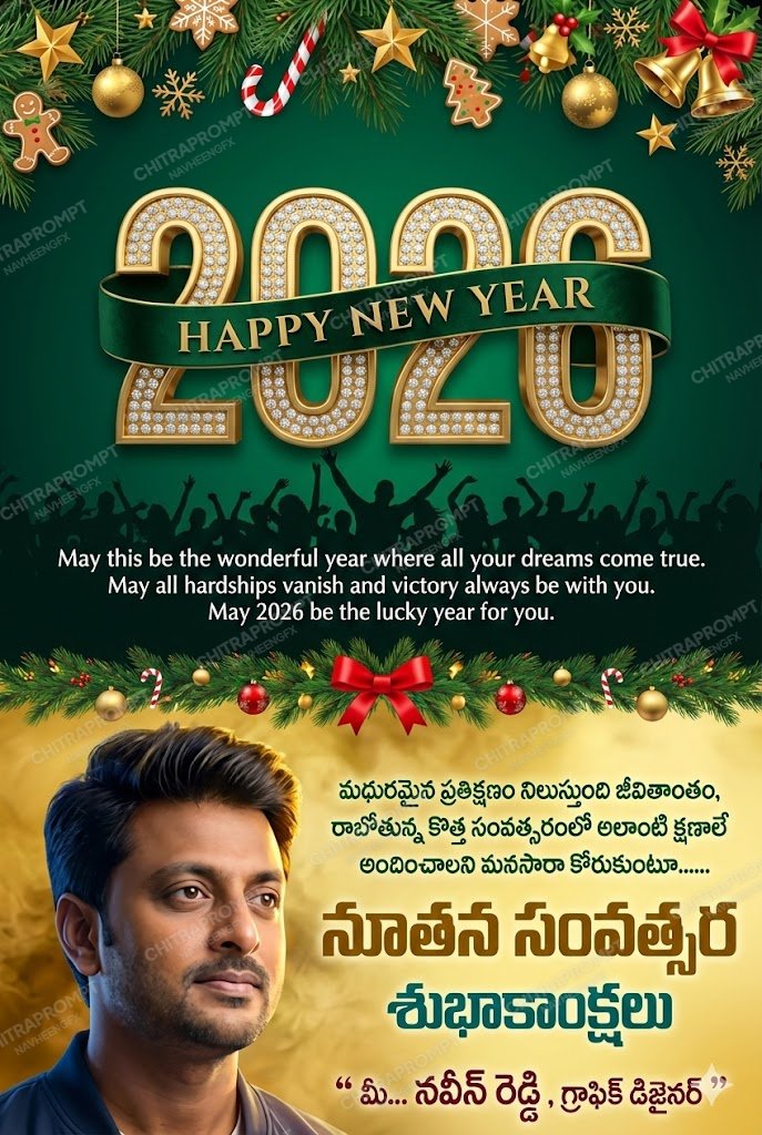 Luxury Gold 2026 Festive Greeting