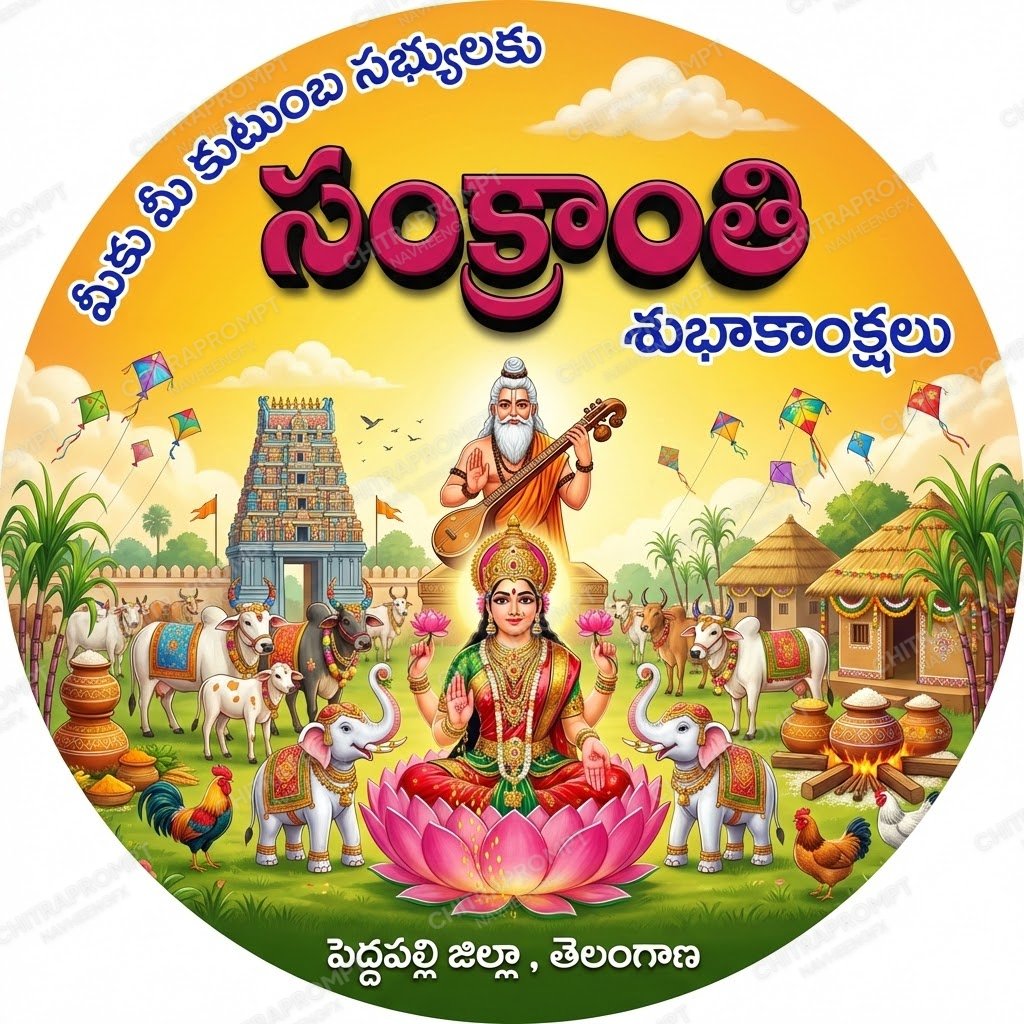 Divine Telugu Sankranti Festival Poster