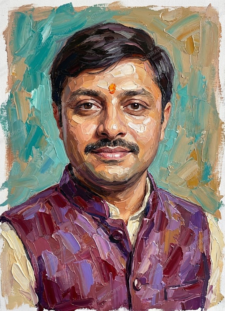 Dignified Impasto Portrait