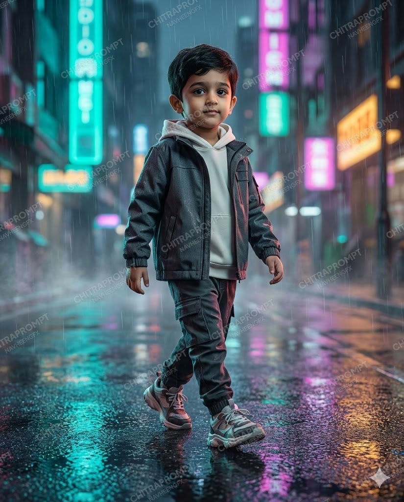 Cinematic Neon Streetwear