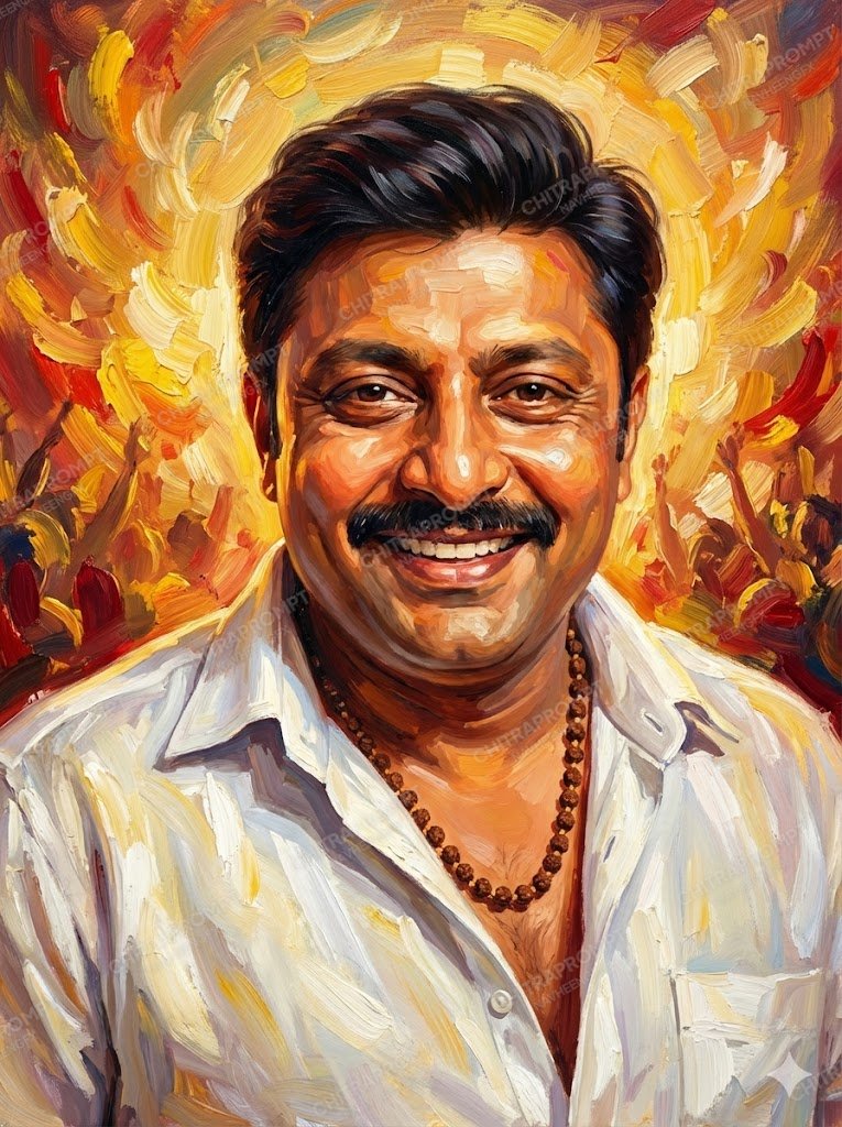 Vibrant Joy Oil Portrait