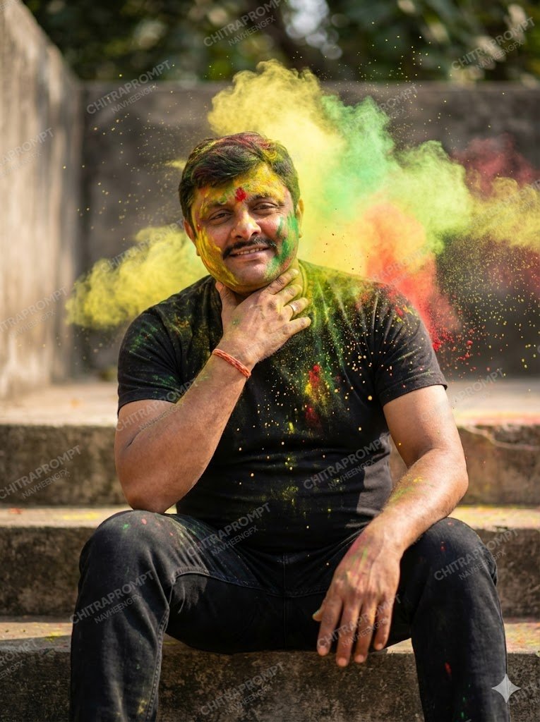 Urban Holi Fashion Portrait
