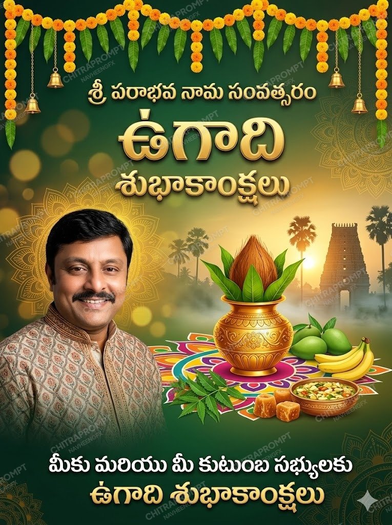 Elegant Traditional Telugu Ugadi Poster