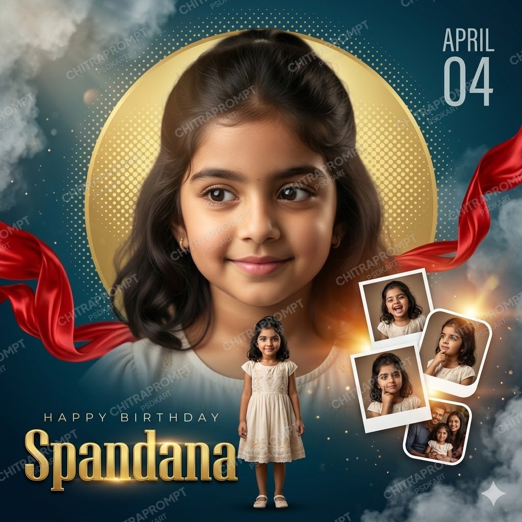 Premium Golden Cinematic Birthday Poster
