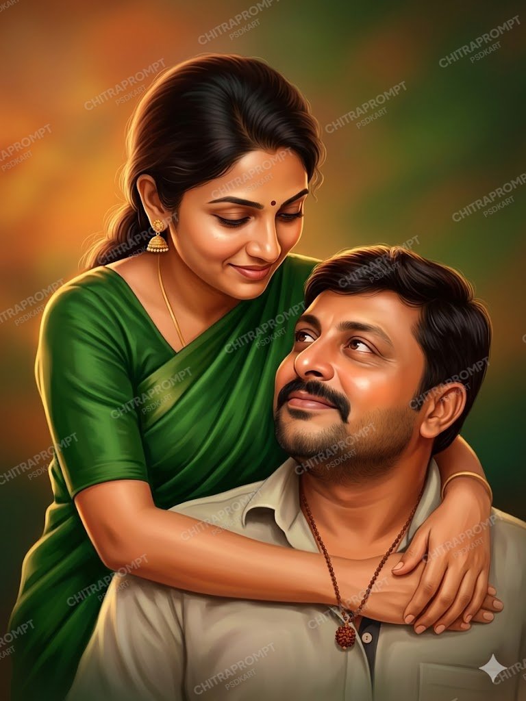 Warm Cinematic Couple Portrait