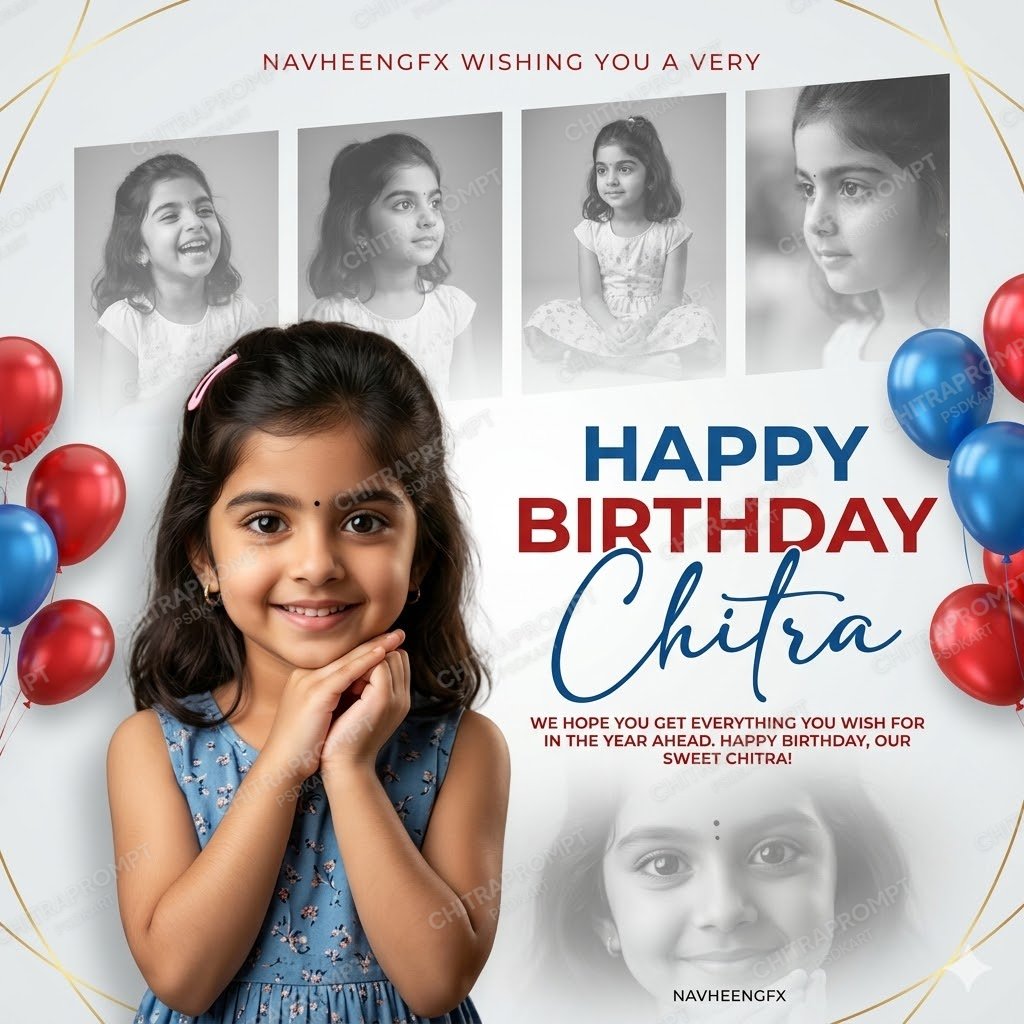 South Indian Style Birthday Social Media Creative - chitraprompt