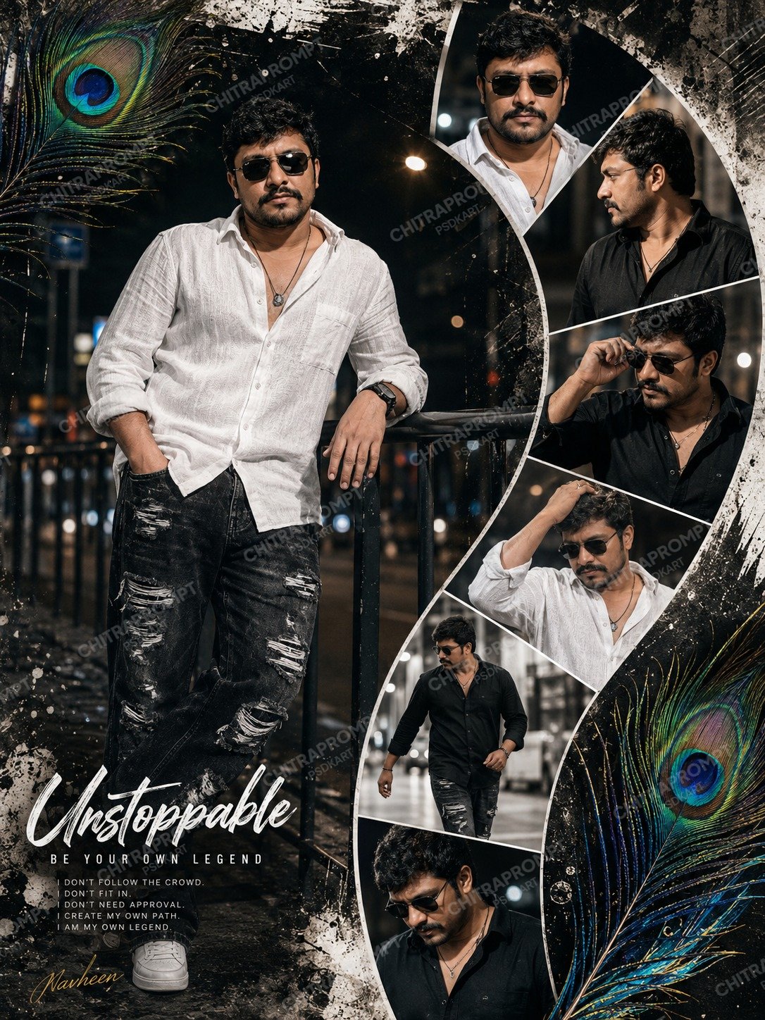 Men casual urban style inspiration and confident personality portrait photography