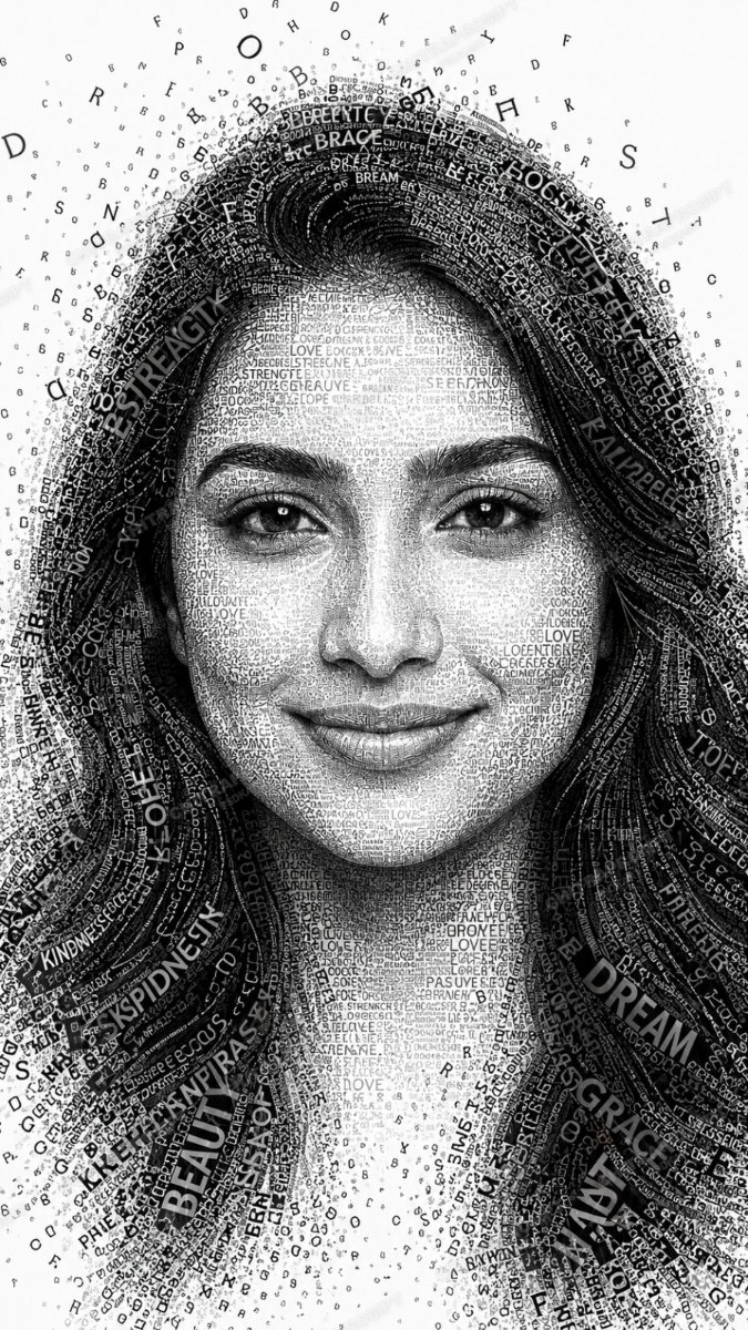 Text Portrait Elegance