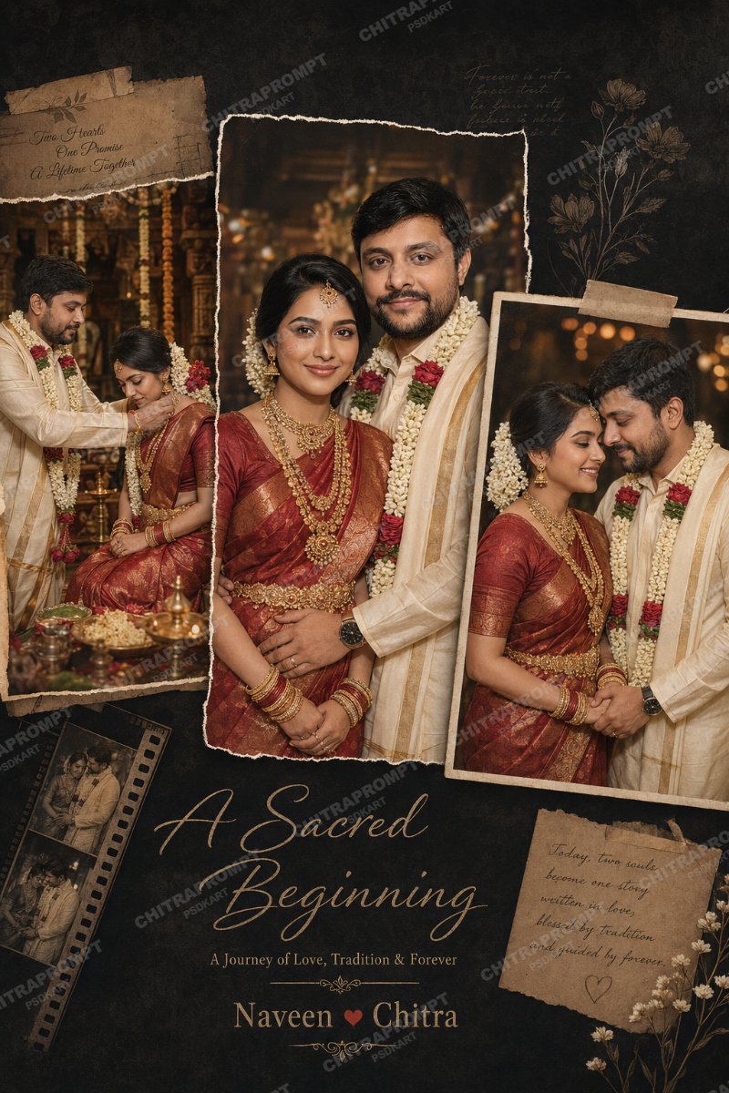 Dark Luxury South Indian Wedding