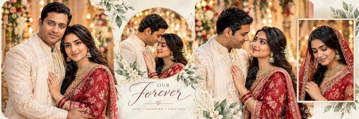 Luxury Indian Wedding Album: Face Lock