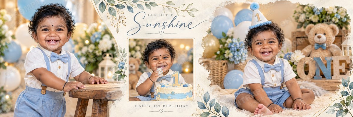 Personalized Luxury 1st Birthday Album
